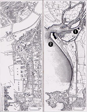 1. Nezumijima and 2. Location of the Aogishi Plant Past and present